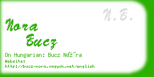 nora bucz business card